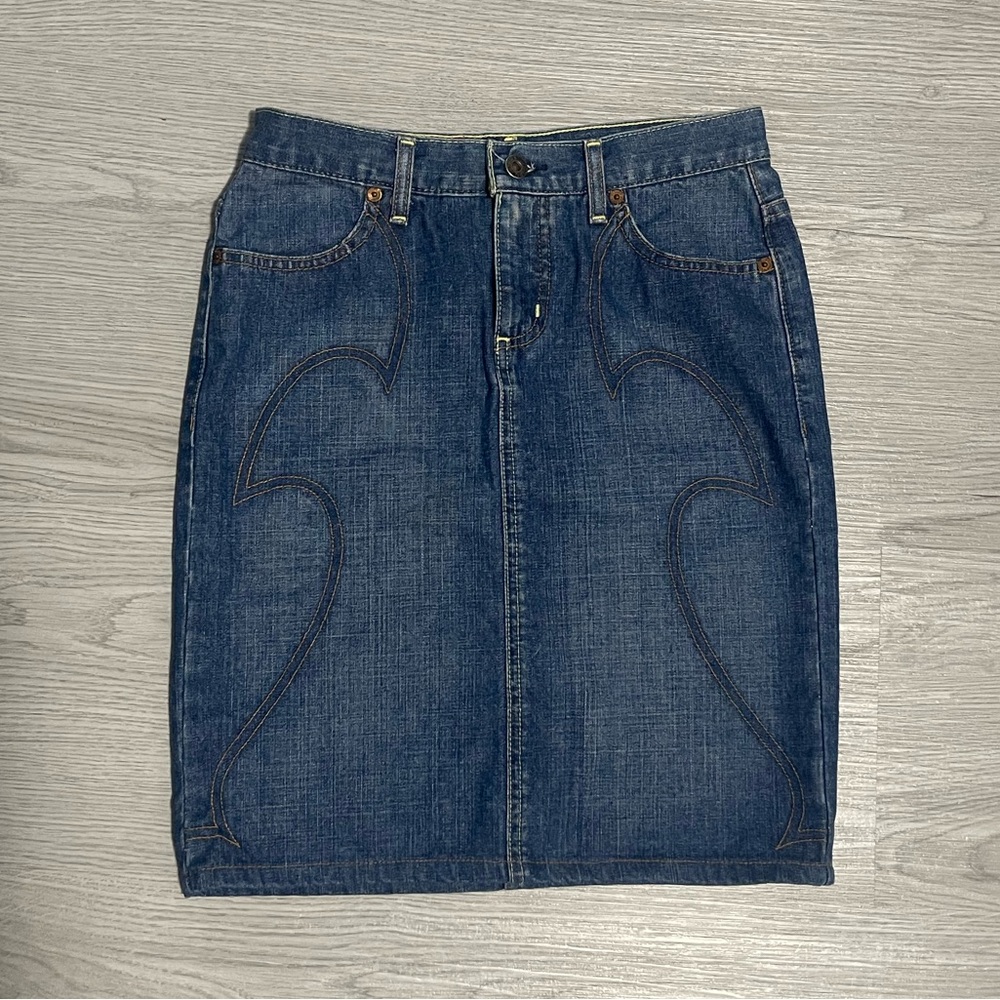 Guess Dark Blue Denim Pencil Skirt